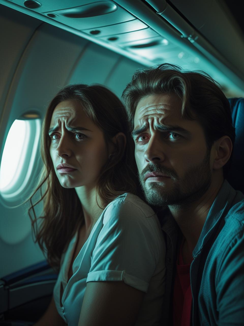 annoying honeymoon couple on plane