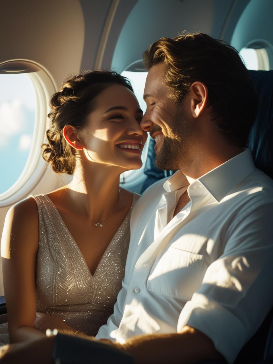annoying honeymoon couple on plane